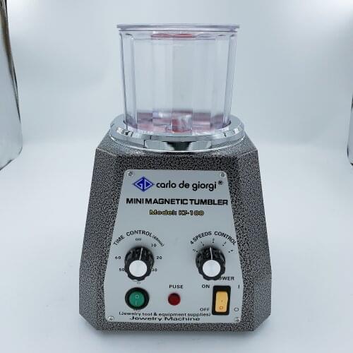 KT-100 Magnetic Tumbler Polishing Machine Mini Magnetic Jewelry Polisher Tumbler Jewelry Tools