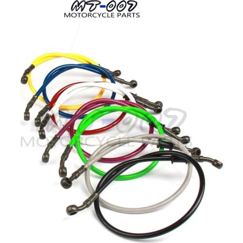 Motorcycle Dirt Bike Braided Steel Hydraulic Reinforce Brake line Clutch Oil Hose Tube 700mm Universal Fit Racing MX
