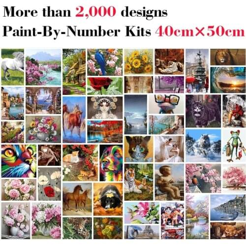 Mileelife Paintting By Numbers for Kids Adults DIY Beginner Oil Painting Kit Home Decoration