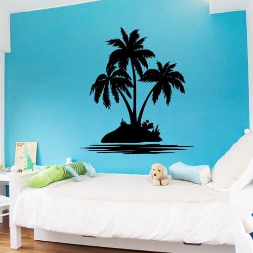 Cartoon coconut tree Wall Sticker Home Decor Decoration For Baby Kids Rooms Decor Sticker Mural