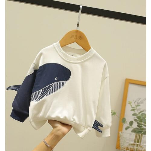 New childrens sweater mens new girls' T-shirts in spring 2021 boys' bottoming shirts childrens tops round neck
