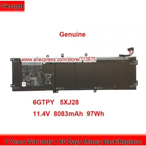Genuine 6GTPY Battery 5XJ28 for Dell Precision 5520 5530 M5510 XPS15 9550 9570 9650 11.4V 97Wh