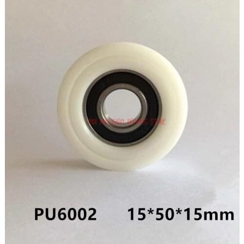 5pcs Plastic bearings 6002 Plastic pulleys Nylon rollers Rubber wheels Guide wheels Metal pulleys Plastic bags 15*50*15mm