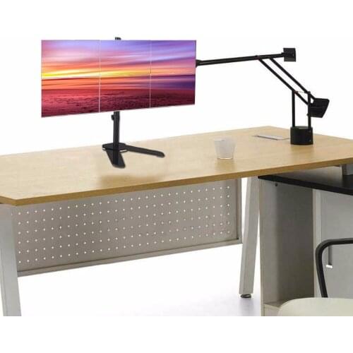 Hex Arm LCD LED Monitor Stand Desk Mount Bracket Heavy Duty & Fully Adjustable 6 Screens 180 Degree Pull Out Swivel Hand ML68126