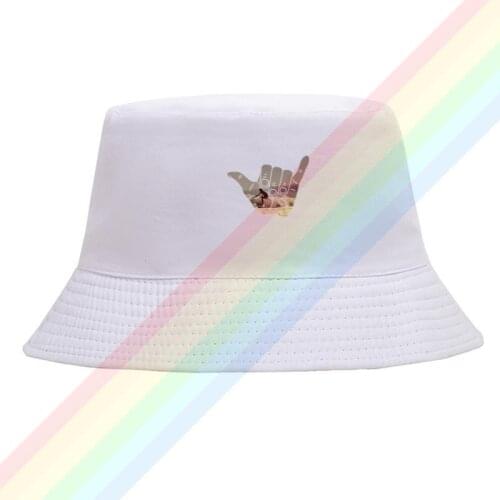 Ride The Wave Gestures Shaka Cotton Top Comfortable Bucket Cap Men Women Hiking Fishing Hat Two-side