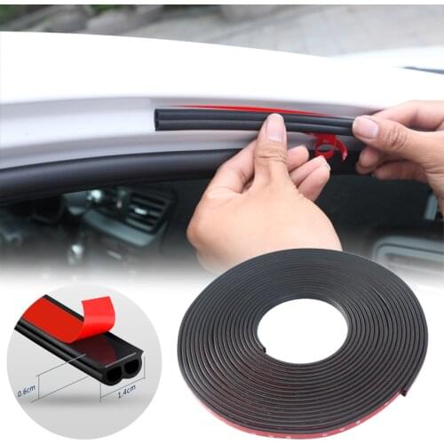 B Type 5/10/25 Meters Universal DIY Car Door Seal Strips Sticker Trunk Soundproofing Waterproof Sealing Sticker Auto Accessories