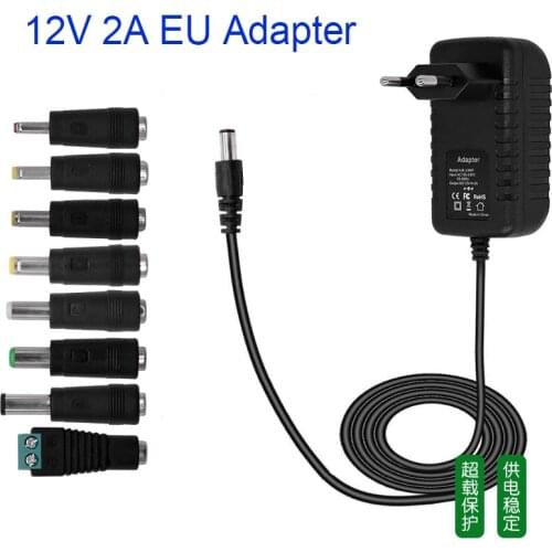 3V 4.5V 5V 6V 7.5V 9V 12V 2A 2.5A AC/DC Adapter Can/ Cannot Adjustable Power Supply Universal Charger for LED Light Strip CCTV