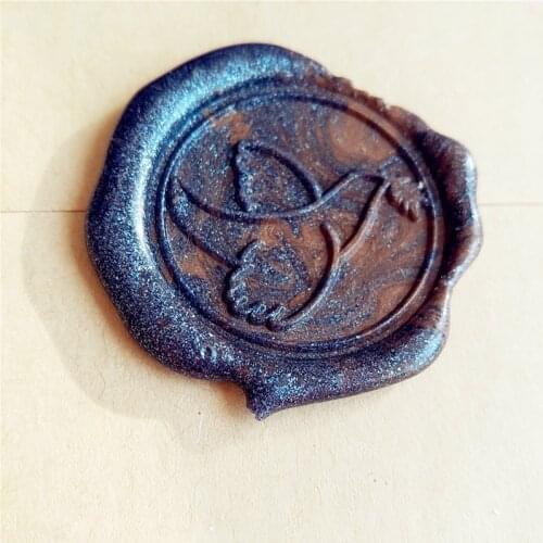 Vintage creative Nautical leaf Peace dove olive branch pattern Handmade wax seal stamp single wax stamp set/diy wax seal