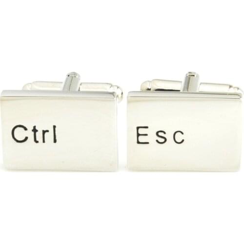 YH-856 Novelty Ctrl Esc,@,& Computer Symbol Cufflinks - Factory Direct Wholesale