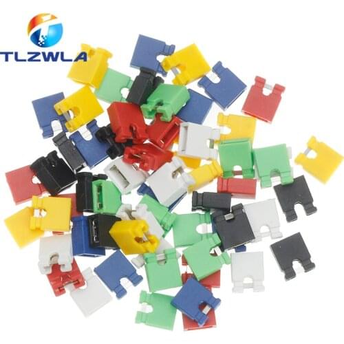 100Pcs Colorful Pin Header Standard Computer Jumper Blocks Connector 2.54 mm 3 1/2 Hard Disk Drive Motherboard Expansion Card