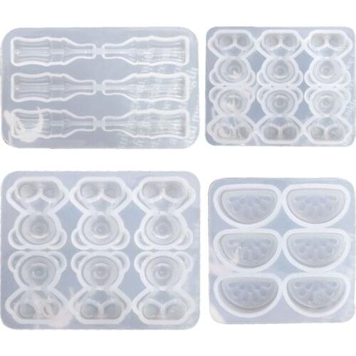 2021 New Gummy Molds Silicone Bear Orange Candy Chocolate Coke Drink Bottle Resin Mold