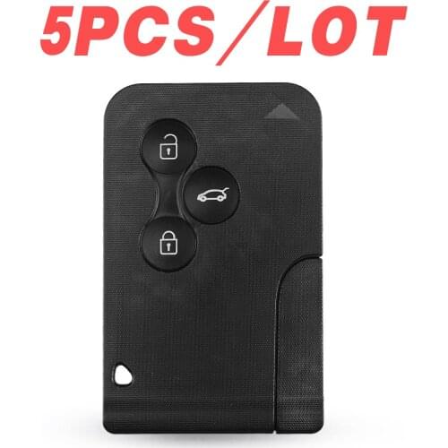5PCS/lot 3 buttons Smart Card Remote Key 433mhz PCF7947 Chip ID46 For Renault Megane Scenic Grand Scenic