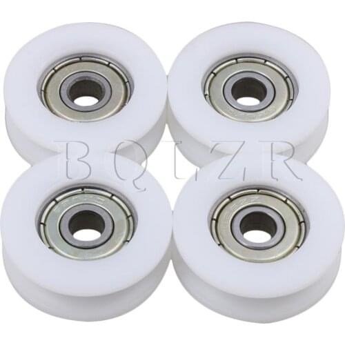 BQLZR 4pcs U Groove Guide Pulley Sealed Ball Bearing U626ZZ D3.0xd0.6xT1.0cm