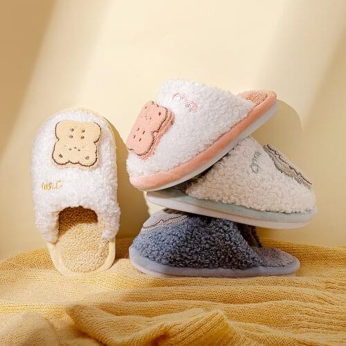 CheerfulMario Childrens Cotton Linen Slippers Boys and Girls Floor Non-slip Cotton Slippers kids Shoes