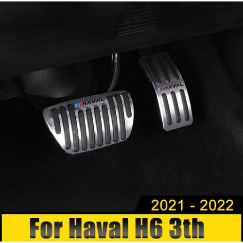 For Great Wall Haval H6 3th 2020 2021 2022 Aluminum Car Accelerator Pedal Brake Pedals Non Slip Cover Case Pads Trim Accessories