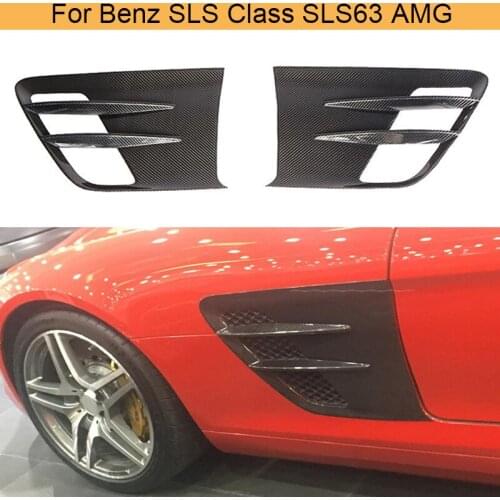 For Mercedes-Benz SLS Class SLS63 AMG 2010 - 2013 Car Fender Flare Air Vents Trim Cover Carbon Fiber Car Decorations Trim