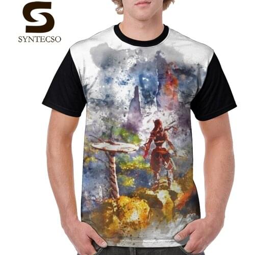 Horizon Zero Dawn T Shirt Horizon Zero Dawn T-Shirt 100 Polyester Short Sleeves Tee Shirt Cute Men Beach Plus size Tshirt