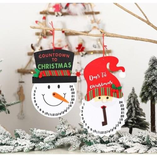 Creative Old Man Christmas Decorations Advent Calendars Countdown Wall Calendar Printing Santa Claus Wall Calendar New Year 2022