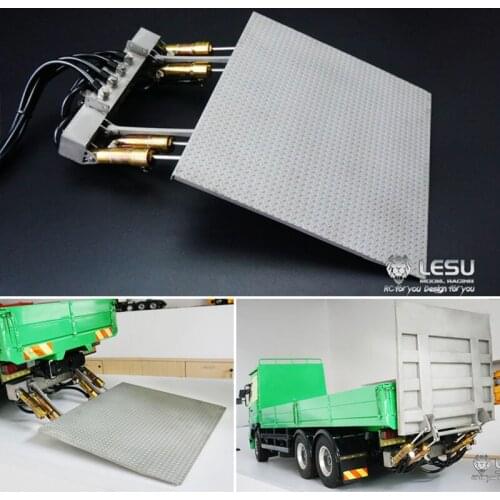 LESU Metal Hydraulic Tail Plate Lifting Board Wagon for 1/14 DIY Tmy RC Truck Dumper TH01994