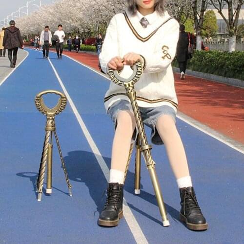 Multifunctional Folding Adjustable Height Cane Seat Solid Aluminum Cane Stool Crutch Chair Seat Walking Stick Combo Chairs Stool