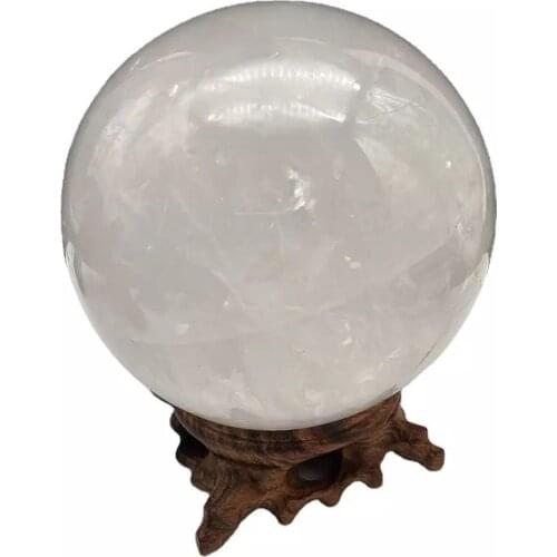 MOKAGY Natural White Calcite Quartz Ball 80mm-85mm 1pc
