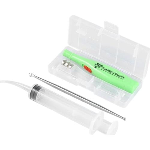 Tonsil Stone Remover Kit w/ LED Light & Box + Irrigation Syringe + Premium Tool