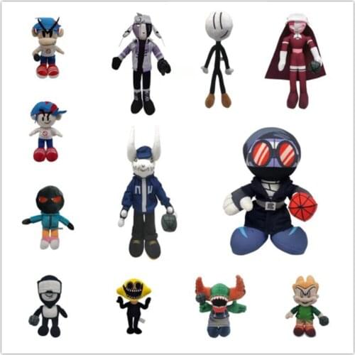 New 10PCS Friday Night Funkin Skid Pump Whatty Monster Girl friend Boyfriend 9-12" 22-30CM Plush Doll