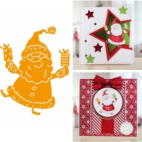 Santa Claus Gift Box Christmas Element Metal Cutting Dies Stencil For Scrapbooking Crafts Paper Cards Embossing Dies 2019