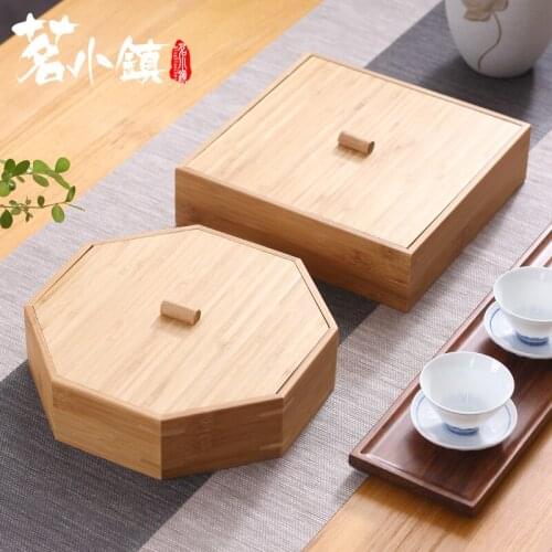 Pu 'er tea boxes bamboo box tea zero with cup teapot dustproof box store tea boxes