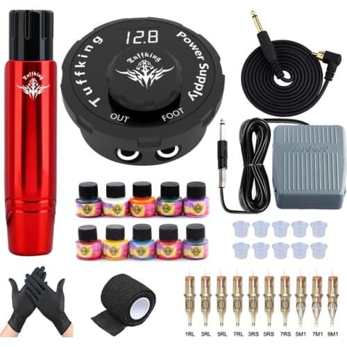 Professional Tattoo Machine Kit Rotary Gun Tattoo Pen Set Tattoo Cartridge Needles For Permanent Makeup Body Art Tattoo Supply