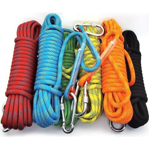 Professional Rock Climbing Outdoor Trekking Hiking Accessories Rope 9.5mm 12mm Diameter High Strength Cord Safety Rope