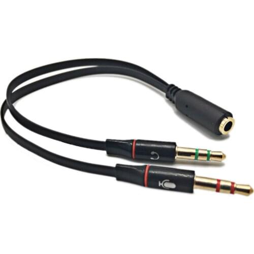 1pc Y Shape Cable Microphone One Point Two Audio Adapter Cable Headset Conversion Computer Headset 3.5 2in1 Splitter