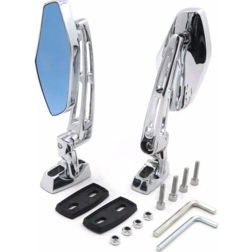 Motorcycle Sportbikes Adjustable Chrome Side Rearview Mirrors For Honda/Kawasaki/Yamaha/Suzuki Sports Bikes with 6mm thread