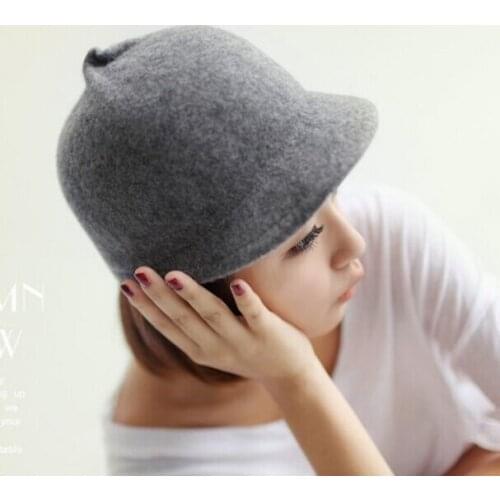 Autumn and winter free shipping NEW hat Wool hat ladys fashion cap Japans style cap beret with flower fashion accessories-Y