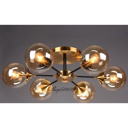 Nordic Modern Chandelier Hanglamp Glass Ball Luster for Bedroom Living Room Dining Room Decor Loft Decor Luminaire Light Fixture