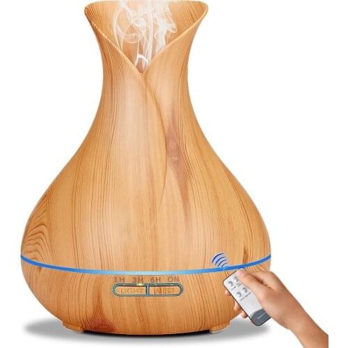 AC 100-240V 400ML Essential Oil Diffuser Aromatherapy Mist Maker Ultrasonic Cool Mist Air Humidifier with Remote Control