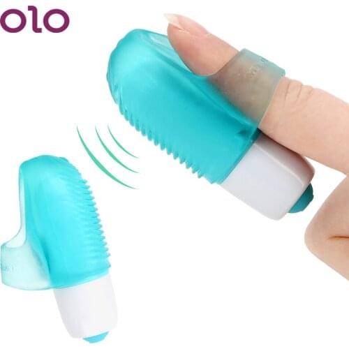 OLO Finger Vibrator G-Spot Vaginal Stimulator Mini Waterproof Powerful Vibrating Massager Clitoris Sex Toy for Woman Masturbator