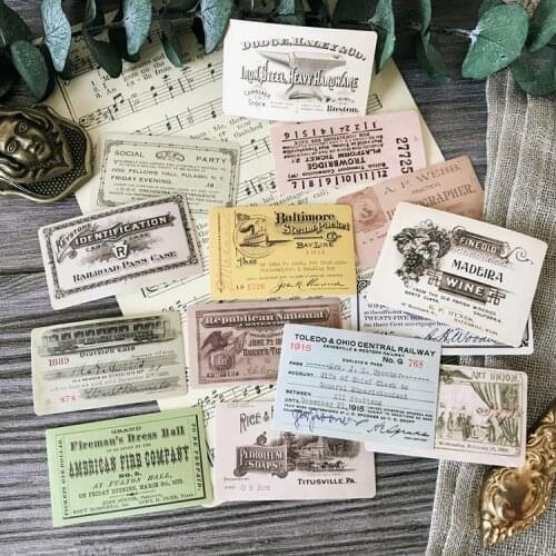 YPP CRAFT Junk Journal Retro Tickets Stickers for Scrapbooking Happy Planner/ DIY Crafts/ Card Making Decoration