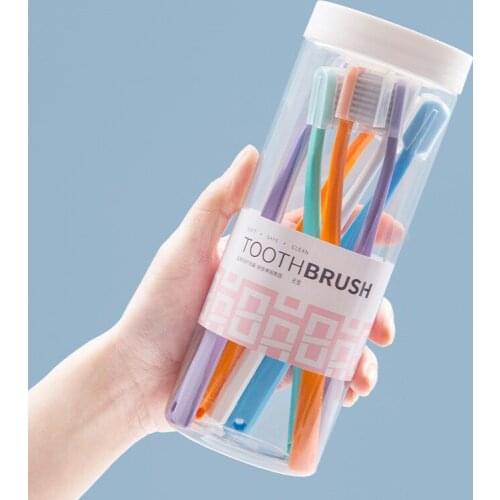Toothbrush Barreled Macaron 8 Soft Bristles Daily Necessities Adult Toothbrush