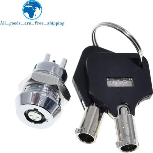 1PCS 12MM Stainless Steel Telephone Lock Electronic Lock Power Lock Key Switch S1201 Double Side Pull Out Type 0.5A250V AC 2Keys