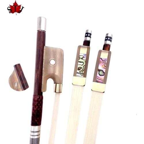 1pcs Strong profession snakewood 4/4 cello bows, white OX horn frog #2