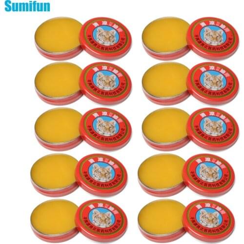 10Pcs Red Tiger Balm Mint Cool Ointment Anti Mosquito Bites Refresh Headache Dizziness Cold Pain Relief Anti-Itching Ointment