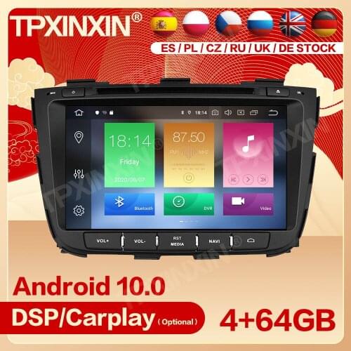 2 Din Carplay Android Radio Receiver Multimedia Stereo For Kia Sorento 2013 2014 GPS Navigation Video Audio Recorder Head Unit