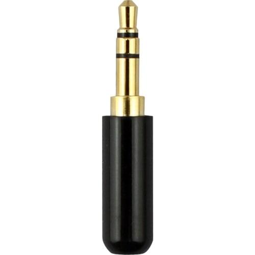 3 Pin Stereo Male 3.5mm 3 Pole Stereo Jack Gold Plated Headphone Repair Jack Adapter Metal Alloy Audio Wire Solder Connector