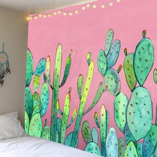 Cactus Watercolor Hand-painted Ins Style, Wall Hanging Living Room Bedroom Dormitory Decoration Cloth