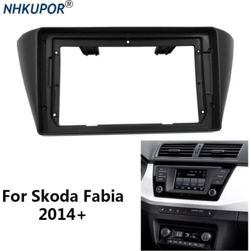 Car Radio Fascia For Skoda Fabia 2014-2019 Auto Stereo Plastic Panel Mounting Bezel Faceplate Dash Frame Kit Mount Trim