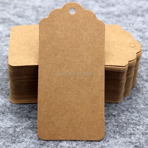 Free shipping 300pcs a lot 4.5x9.5cm 350gsm Cardboard Blank price Hang tag Retro Gift Hang tag ,DIY kraft label/paper TAGGING