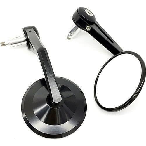 A Pair 7/8 22mm Universal CNC Motorcycle Bar End Black Rearview Side Mirrors for Triumph Speed Triple Motocross Accessories