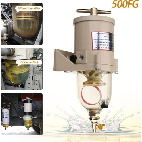 500FG 500FH Diesel Fuel Filter Oil/Water Separator Marine Boat Trucks 90GPH Boat Fuel Filter Marine Engine Fuel Water Separator