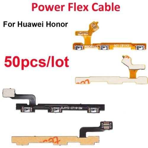 50pcs/lot ON OFF Flex Replacement For Huawei Honor 8 9 10 lite 8C 8X MAX Power on off Volume Side Button Key Flex